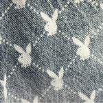 PacSun Women’s Juniors Playboy by  Denim Cutoff Shorts With Bunny Print Size 23 Photo 4