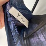 Yigal‎ Navy & Black Silk Open back zip Dress Size 4 Blue Photo 5