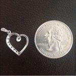 Zales 10k White Gold Pavé Heart Pendant Photo 2