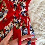 Xhilaration women’s red floral tie romper Photo 1
