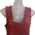 Aerie Sleeve Ruffle Sweetheart Cottage Tiered Smocked Midi Sundress Pink Medium Photo 2