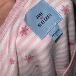 Jane & Bleecker  Pink & White Fleece Stripes Snowflakes Christmas Pajamas Large Photo 9