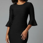 Shoshanna  | Black Bell Sleeve Cocktail Dress Sz 2 Photo 0