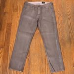 AG Adriano Goldschmied Prima Crop Jean Leatherette Tan Brown size 27 Photo 0