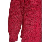 Athleta Sierra Crew Sweater Wool Blend Candy Red Marl Black Women’s Size Small Photo 5