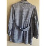 Sanctuary Anthro Houndstooth Editor Plaid Oversized Blazer SZ XS Blue Photo 2