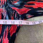 Parker  Womens Silk Yolanda Abstract Iguana Print Mini Dress Red Black Size Small Photo 9