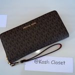 Michael Kors Flame Travel Continental Wristlet Large Wallet Photo 0