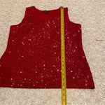 Elementz  Petite Women’s Red Sequin Sleeveless Tank Top Size XLP Photo 4