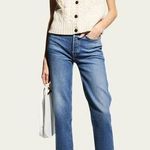 RE/DONE High-Rise Stovepipe Jeans with Raw-Edge Hem Sz 28 Photo 0