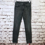 Helmut Lang NWT Grey Destroyed Ankle Skinny Jeans Photo 3