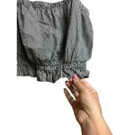 Brandy Melovele Gingham‎ Cropped Tank Top Black Photo 1