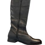 Arturo Chiang Black Leather Riding Knee High Boots Womens 8.5 MW Side Zip Photo 5