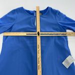 Vince Camuto Dress Womens Size 14 Blue Pleated Sleeve Keyhole Neck A-Line Photo 7