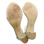 Stuart Weitzman  Nudistcurve 75 Glitter Block Heel Sandals Platino Size 7 Wedding Photo 14