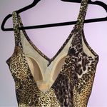 Vintage Size L Leopard Print One Piece Swimsuit Bikini Brown Size M Photo 5