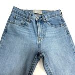 Everlane The Kick Crop Demi Bootcut Frayed Hem High Rise Blue Jeans 25 Photo 6