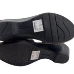 Womens Clarks Size 10 Leather Strappy Low Wedge Sandals Shoe Black Photo 8