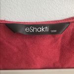 Eshakti Red Long Sleeve Cowl Neck Dress Photo 2