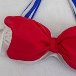 Ms Bettie Bangs sailor bikini top size Large pin up girl white red bd blue. Photo 2