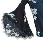 Free People  Wanderer Floral Boho Bell Sleeve Tunic Dress Womens Size Small Photo 10