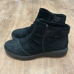 Clarks | Black Suede Caroline Derby Ankle Boots Photo 2