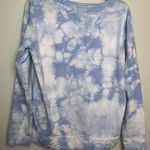Nautical Tie-dye Crewneck Womens Large Sweatshirt Blue White Cotton Blend Photo 6
