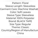 Black Tape soft leaves floral smocked midi dress with tiered ruffle. Size M. NWT Blue Size M Photo 7