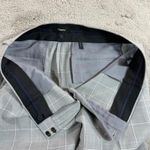 Theory NWOT  Women Gray White Plaid Treeca 2R Cyrus Grid Wool Dress Pants Size 6 Photo 11