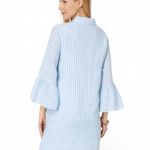 Lilly Pulitzer Jazmyn Linen Tunic Dress Lunar Blue Bimini Stripe Photo 1