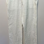 Joie  Revolve Irreplaceable Linen Pants Off White Wide Leg Drawstring‎ Waist 12 Photo 0