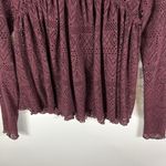 Free People  Beach About Time Top burgundy lace size Small Boho Peasant‎ Photo 3