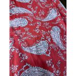 Western Y2K Coquette Babydoll Top Skirt Set Women Small Lace Paisley Boho Silky Red Photo 11