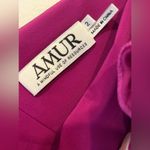 Amur Chara Ruffle Evening Gown in Purple Sangria Size 2 Photo 5