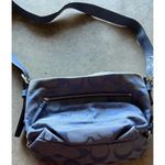 Coach Vintage  Blue Carly Women’s Handbag Purse Bag Signature Print Canvas F15068 Photo 10