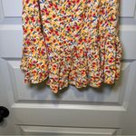 easel  Mustard Yellow Floral V Neck Short Sleeve Top size M Photo 10