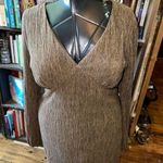 All in Favor Plisse textured v-neck empire waist XL midi dress Photo 3