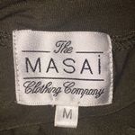 Masai Clothing Company Brown/Olive Boatneck Shirt Size Medium Brown Photo 4