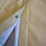 Calvin Klein Vegan Faux Leather Butter Yellow Snap Down Jacket Shacket Large Photo 11