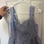 Blue and white striped going out top Photo 0