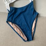 Madewell Unlined Second Wave Structured One-Piece Swimsuit in Colorblock Photo 1