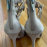 Sam Edelman Essex Beige & Gold Lace Up Leather & Suede High Heel Sandals, size 7.5 Photo 5