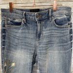 White House | Black Market Womens 6 Jeans Girlfriend Mid-Rise Floral Embroidery Photo 6