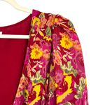 LPA Ada Wrap Top In Liza Floral Red Pink Size XL Photo 5