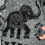 Absolutely Famous Gray and Black Elephant print Long Sleeve Cardigan Sz Small Photo 2