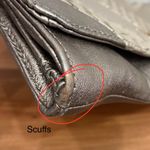 ELLIOTT LUCCA “Navarre” Champagne Metallic Woven Leather Clutch Chain Strap Bag Photo 11