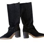 Free People Dahlia Slouch Pointed Toe Suede Boots in black SZ 36 6 Photo 2