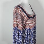 Blu Pepper Blue and Red Floral Boho Mini Dress Size Medium Cute Boho Dress Photo 4
