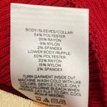 EXPRESS Red exaggerated ruffle long sleeve peplum sweater avant garde Photo 6