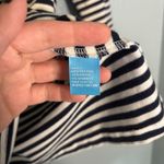 J. McLaughlin J. McLaughlin Striped 3/4 Sleeve Crewneck Top Navy White Size Medium Classic Photo 8